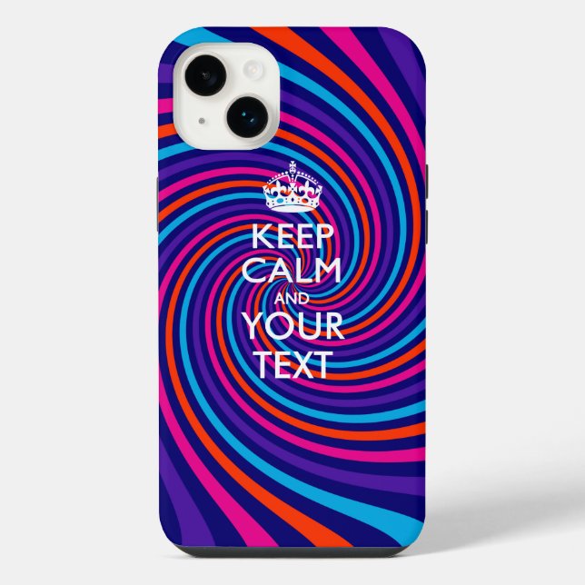 Personalised KEEP CALM AND Your Text iPhone Case (Back)