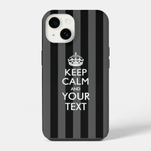 Personalised KEEP CALM AND Your Text iPhone 14 Case