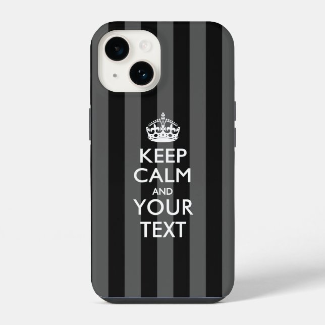 Personalised KEEP CALM AND Your Text iPhone Case (Back)