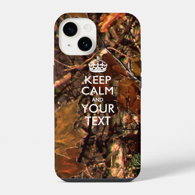 Personalised KEEP CALM AND Your Text iPhone Case (Back)