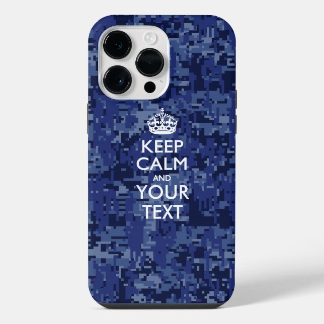 Personalised KEEP CALM AND Your Text iPhone Case (Back)