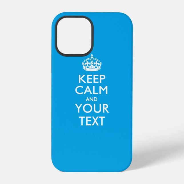 Personalised KEEP CALM AND Your Text iPhone Case (Back)