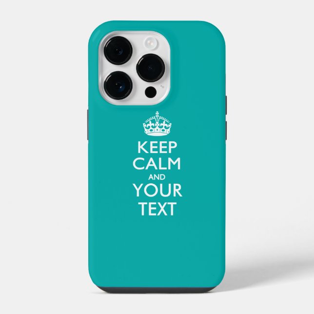 Personalised KEEP CALM AND Your Text iPhone Case (Back)
