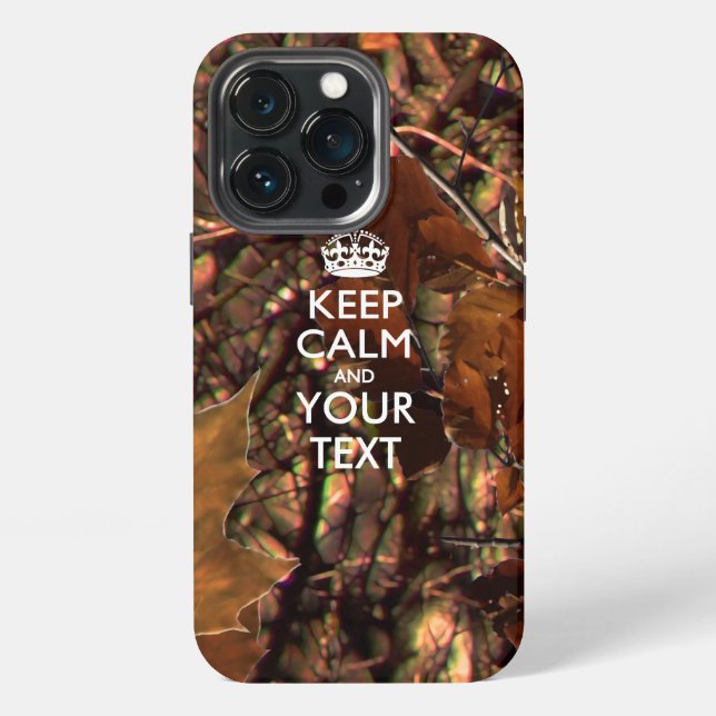 Personalised KEEP CALM AND Your Text iPhone Case (Back)
