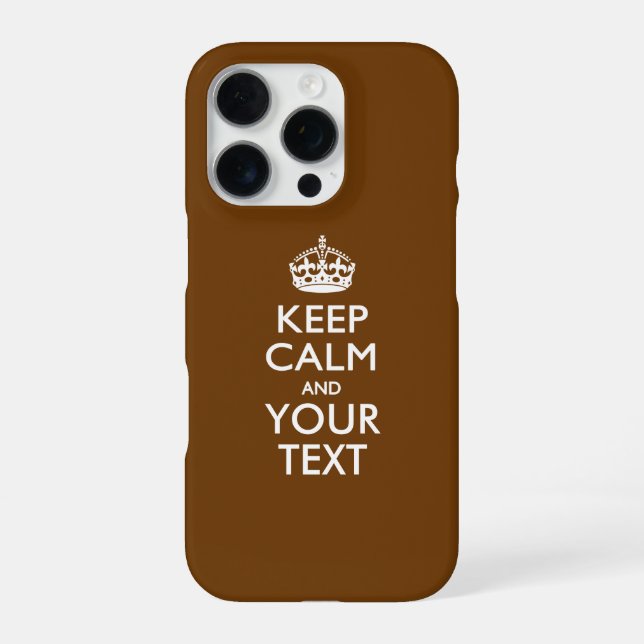 Personalised KEEP CALM AND Your Text iPhone Case (Back)