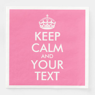 Personalised KEEP CALM and YOUR TEXT Napkin