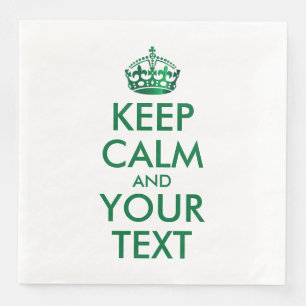 Personalised KEEP CALM and YOUR TEXT Napkin