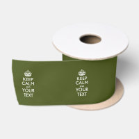 Personalised Keep Calm And Your Text Olive Green