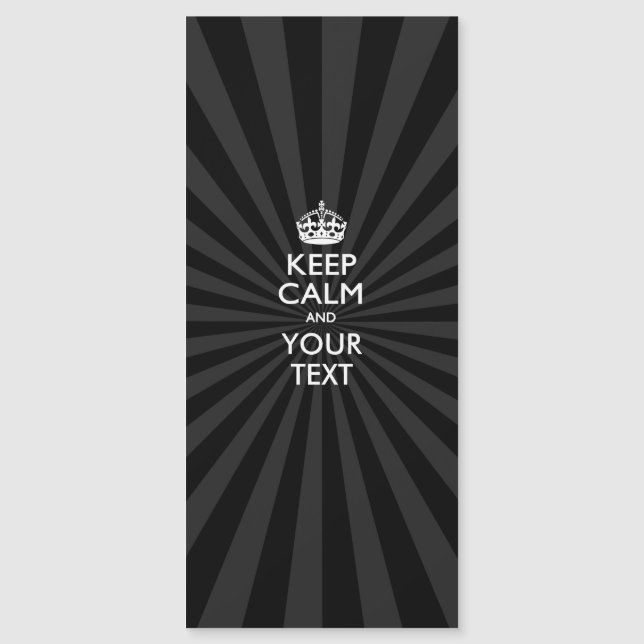 Personalised KEEP CALM and your text on burst (Front)
