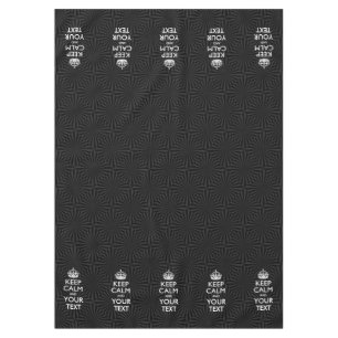 Personalised KEEP CALM and your text on burst Tablecloth