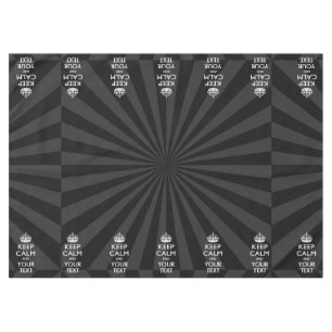 Personalised KEEP CALM and your text on burst Tablecloth