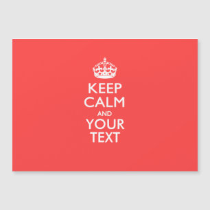 Personalised KEEP CALM and your text on Coral