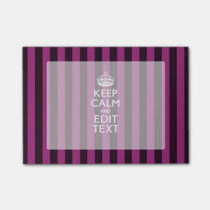 Personalised KEEP CALM and Your Text on Pink Post-it Notes