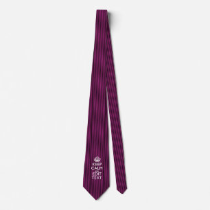 Personalised KEEP CALM and Your Text on Pink Tie