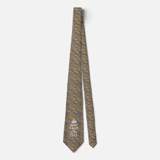 Personalised KEEP CALM AND Your Text on Popcorn Tie (Front)