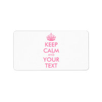 Personalised KEEP CALM and YOUR TEXT - pale pink