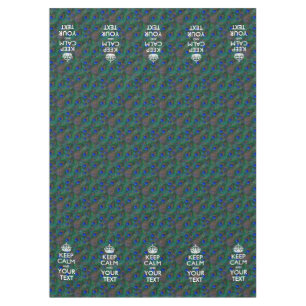 Personalised Keep Calm And Your Text Peacock Tablecloth