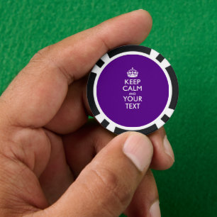 Personalised KEEP CALM AND Your Text Poker Chips