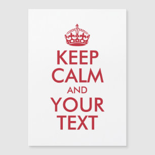 Personalised KEEP CALM and YOUR TEXT - red