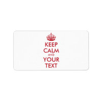 Personalised KEEP CALM and YOUR TEXT - red