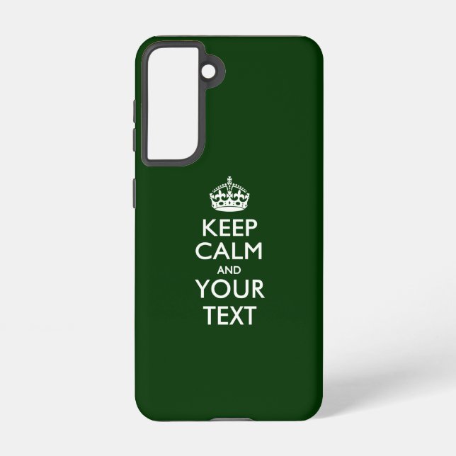 Personalised KEEP CALM AND Your Text Samsung Galaxy S21 Case (Back)