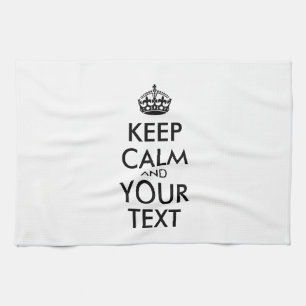 Personalised KEEP CALM and YOUR TEXT Tea Towel