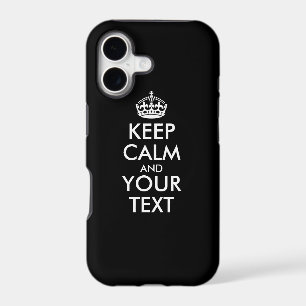 Personalised KEEP CALM and YOUR TEXT - white words