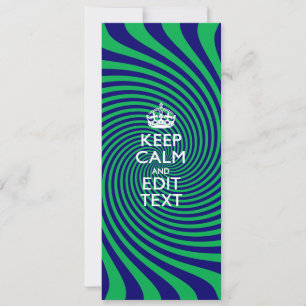 Personalised Keep Calm Blue and Green with a Twist
