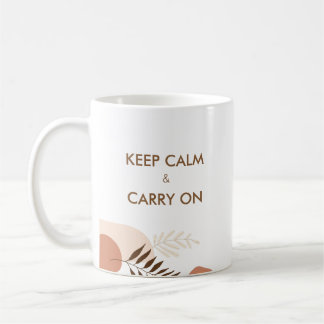 Personalised Keep Calm & Carry On Modern Chic  Coffee Mug