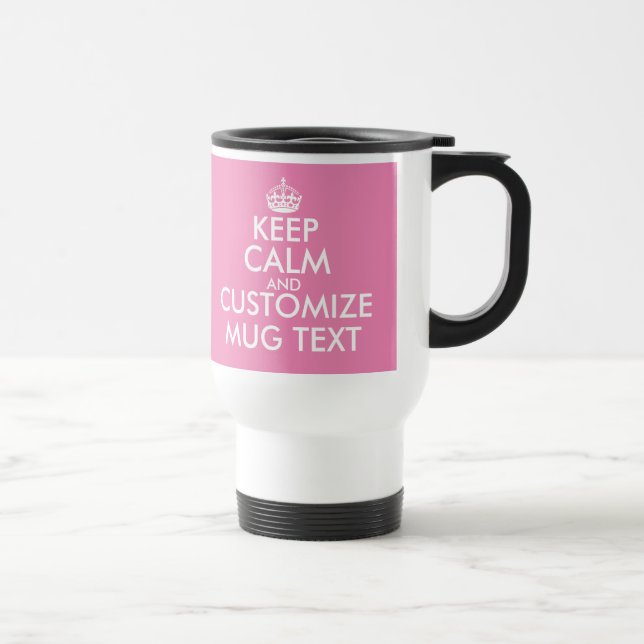 Personalised Keep Calm coffee to go travelmugs Travel Mug (Right)