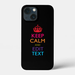 Personalised KEEP CALM Have Your Text Multicolored iPhone 13 Mini Case