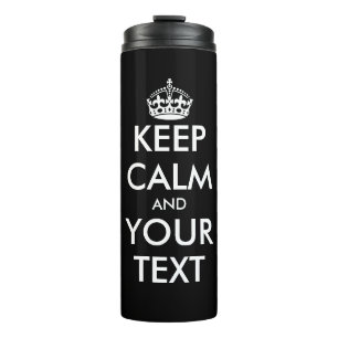 Personalised keep calm thermal tumbler travel mugs