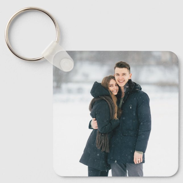 Personalised Keepsake Couple Photo Key Ring (Front)