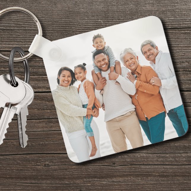 Personalised Keepsake Family Photo Key Ring (Personalized Family Double Sided Two Photo keychain)