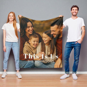 Personalised Keepsake Family Photo This is Us Fleece Blanket