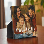 Personalised Keepsake Family Photo This is Us Plaque<br><div class="desc">Celebrate your story with this custom family photo plaque featuring your last name and the heartfelt phrase “This Is Us.” A modern keepsake for shelves,  desks,  or gifting to the ones who mean the most,  perfect for holidays,  housewarmings,  or everyday moments of connection.</div>