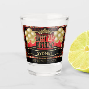 Personalised Keepsake Happy Birthday - Red Shot Glass