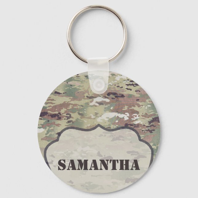 Personalised Key Chain Army OCP Camo Uniform Camof (Front)