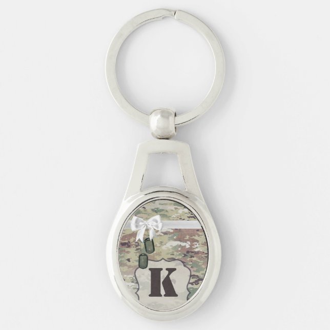 Personalised Key Chain Army OCP Camo Uniform Camof (Front)