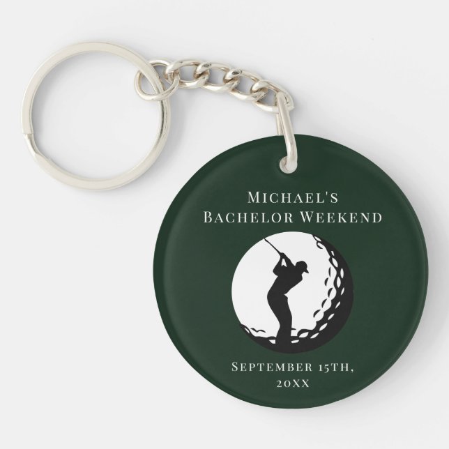 Personalised Key Chain | Bachelor Golf Weekend (Front)
