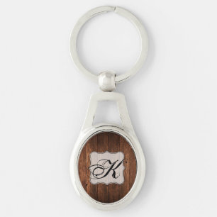 Personalised Key Chain Barn Wood Country Rustic