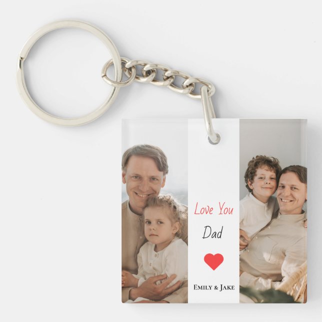 Personalised Keychain | Love You Dad Gift (Front)