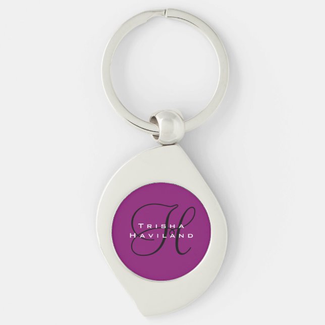 Personalised Keychain with Monogram (Front)