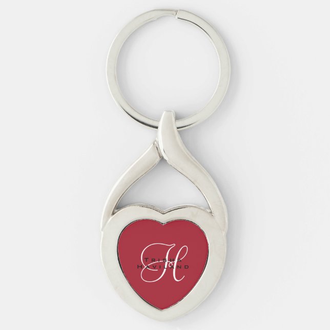 Personalised Keychain with Monogram HAMbyWG (Front)