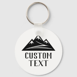 Personalised keychain with mountain peaks logo