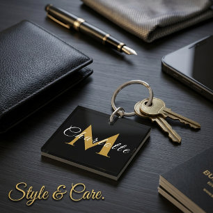 Personalised Keychain with Name & Monogram