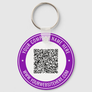 Personalised Keychain with Your QR Code and Text