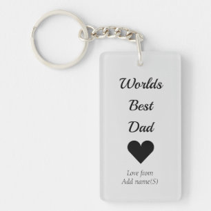 Personalised keychain worlds best dad