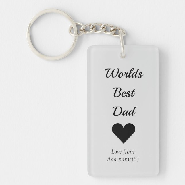Personalised keychain worlds best dad (Front)