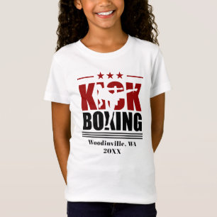 Personalised Kick Boxing Boxer Location Date Name T-Shirt